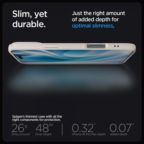 Spigen iPhone 16 Pro Max Cover Liquid Air Natural Titanium