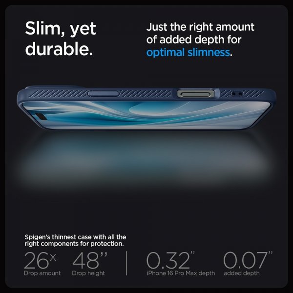 Spigen iPhone 16 Pro Max Cover Liquid Air Navy Blue