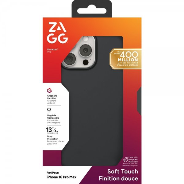 ZAGG iPhone 16 Pro Max Cover Manhattan Snap Sort