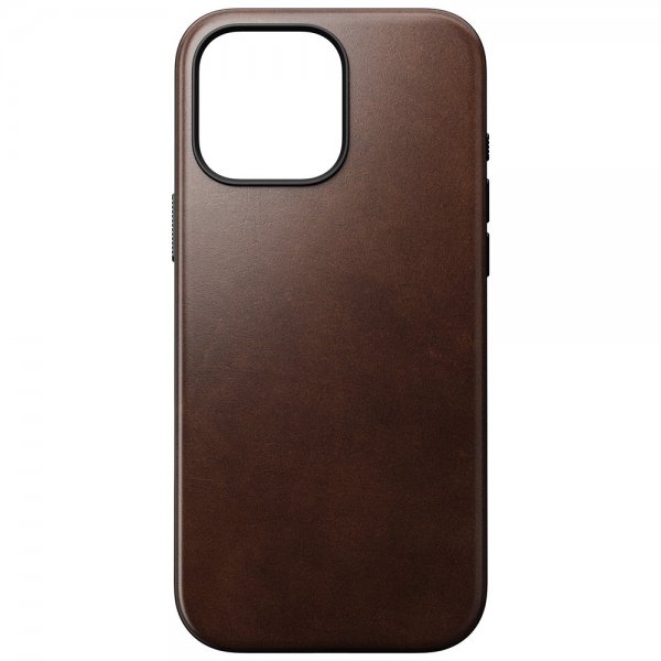 Nomad iPhone 16 Pro Max Cover Modern Leather Case Horween Rustic Brown