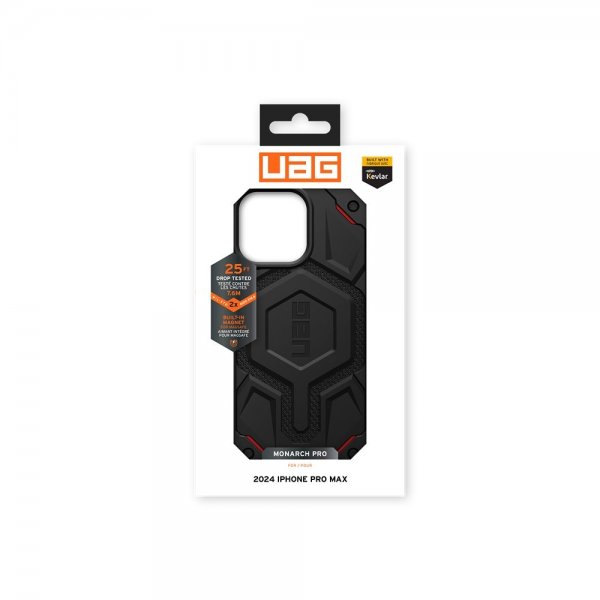 Urban Armor Gear (UAG) iPhone 16 Pro Max Cover Monarch Pro Kevlar MagSafe Sort