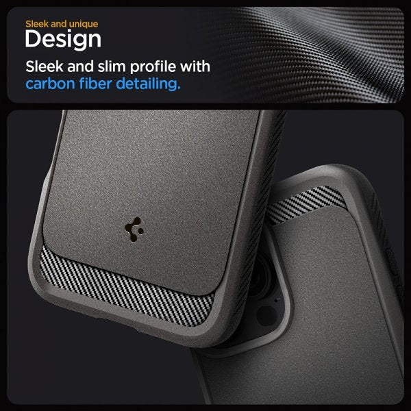 Spigen iPhone 16 Pro Max Cover Rugged Armor MagFit Grå