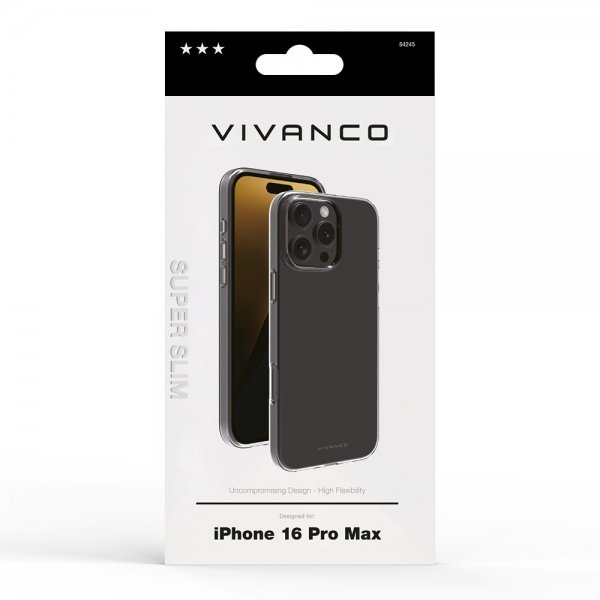 Vivanco iPhone 16 Pro Max Cover Super Slim Transparent