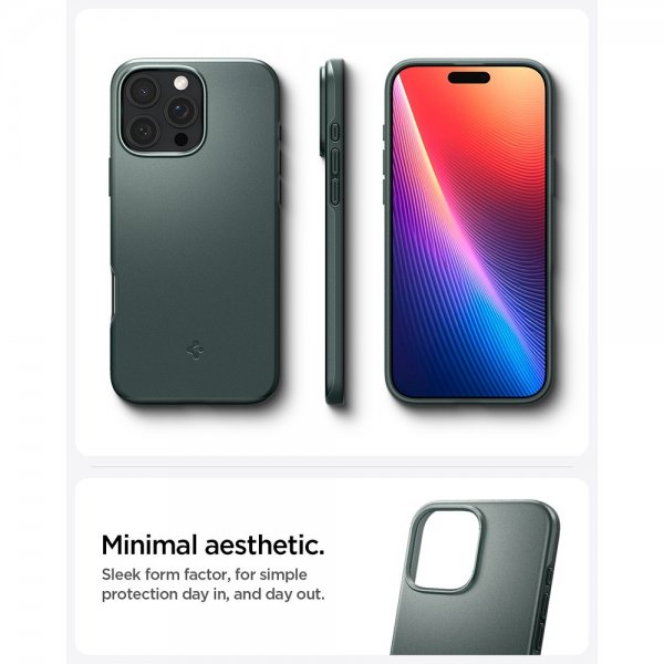 Spigen iPhone 16 Pro Max Cover Thin Fit MagFit Abyss Green