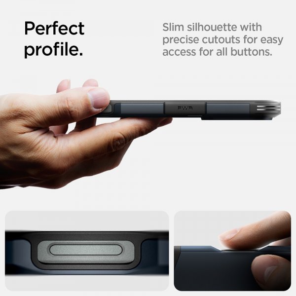 Spigen iPhone 16 Pro Max Cover Tough Armor MagFit Metal Slate