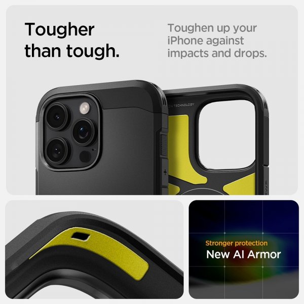 Spigen iPhone 16 Pro Max Cover Tough Armor MagFit Sort