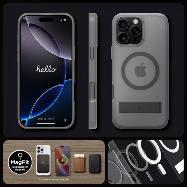 Spigen iPhone 16 Pro Max Cover Ultra Hybrid S MagFit Frost Gray