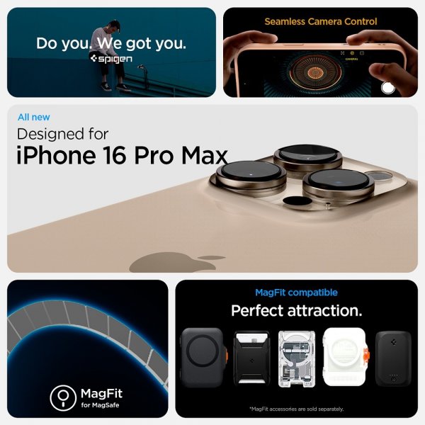 Spigen iPhone 16 Pro Max Cover Ultra Hybrid T MagFit Frost Rose Titanium