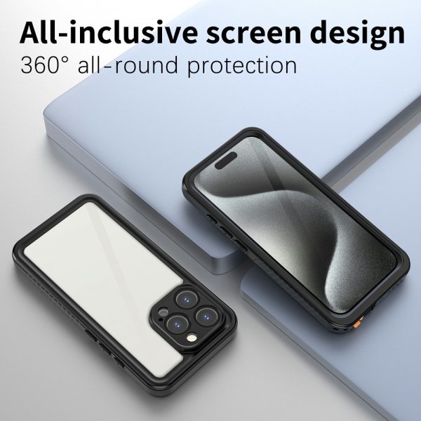 Redpepper iPhone 16 Pro Max Cover Vandtæt IP68 Sort