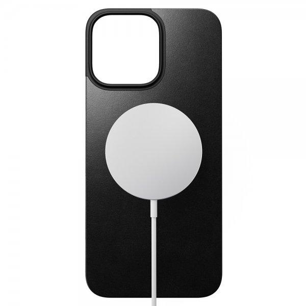 Nomad iPhone 16 Pro Max Skin Magnetisk Læder Bagside Sort