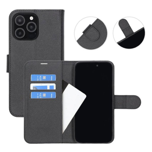 iPhone 16 Pro Cover med Stativ Sort