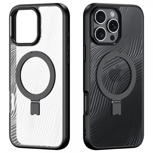 Dux Ducis iPhone 16 Pro Cover Aimo Series MagSafe Kickstand Sort