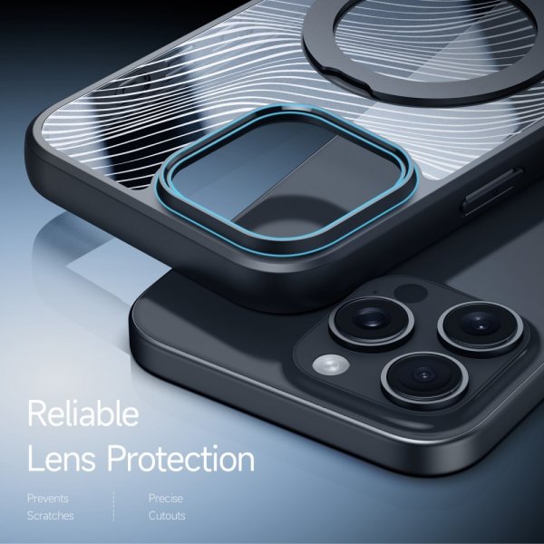 Dux Ducis iPhone 16 Pro Cover Aimo Series MagSafe Kickstand Sort