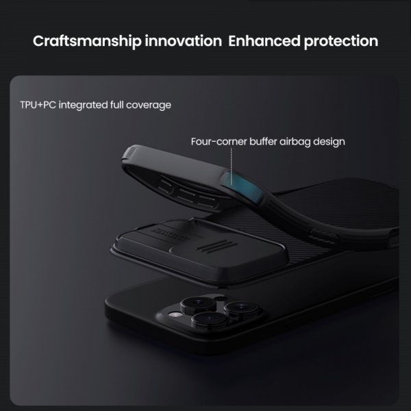 Nillkin iPhone 16 Pro Cover CamShield Pro Sort