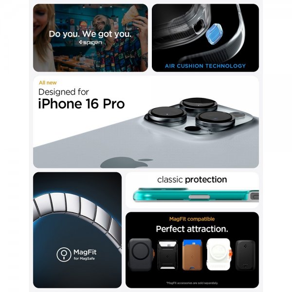 Spigen iPhone 16 Pro Cover Classic C1 MagFit Bondi Blue