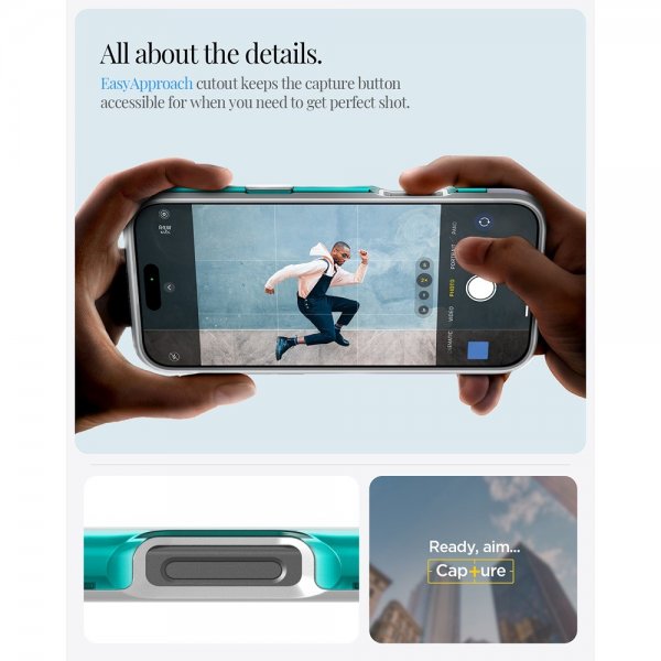 Spigen iPhone 16 Pro Cover Classic C1 MagFit Bondi Blue