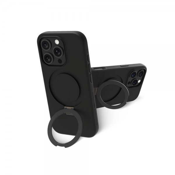 dbramante1928 iPhone 16 Pro Cover Iceland Ultra D3O MagSafe Kickstand Sort