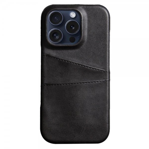 iPhone 16 Pro Cover med to Kortlommer Sort