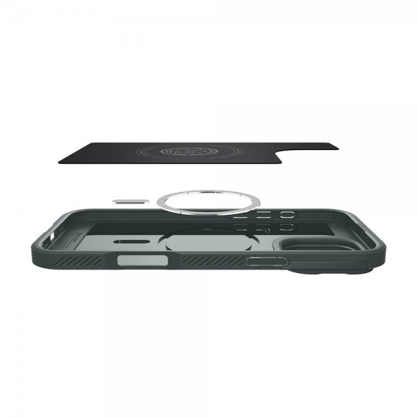Spigen iPhone 16 Pro Cover Optik Armor MagFit Abyss Green