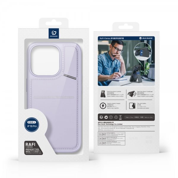 Dux Ducis iPhone 16 Pro Cover Rafi II Series MagSafe Lilla