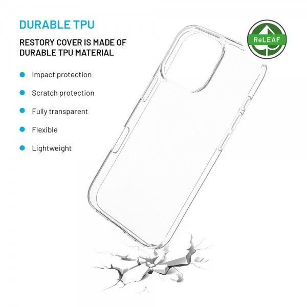 Fixed iPhone 16 Pro Cover ReStory Transparent