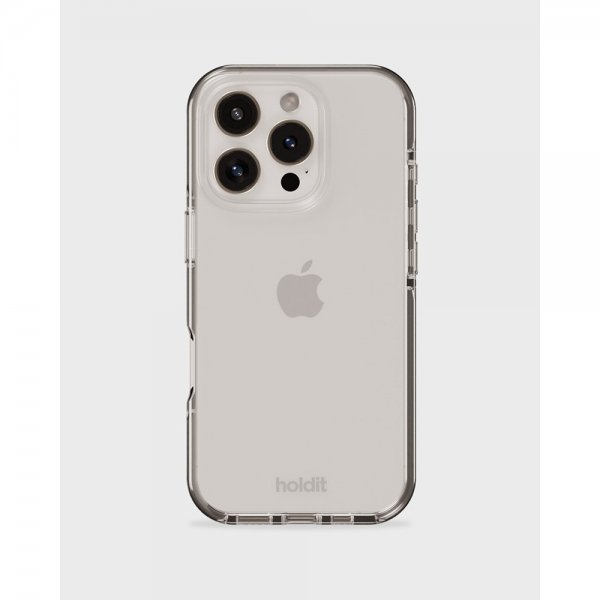 holdit iPhone 16 Pro Cover Seethru Hvid