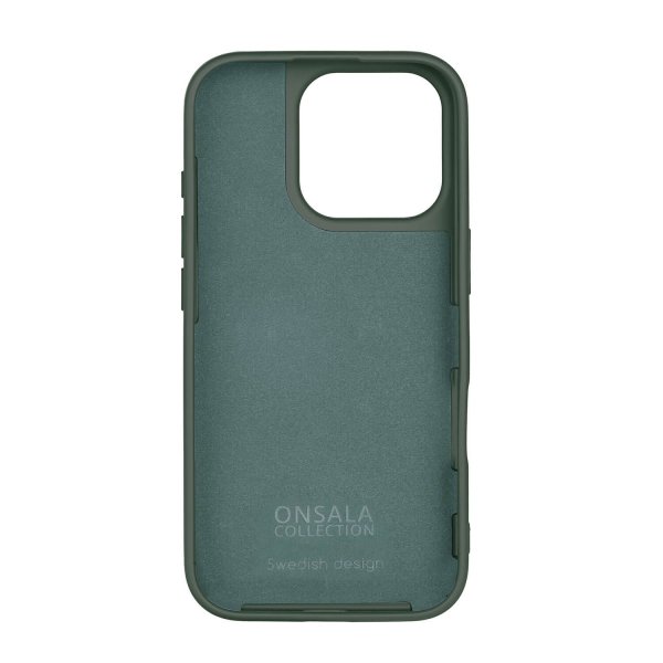 Onsala iPhone 16 Pro Cover Silikonefølelse Olive Green