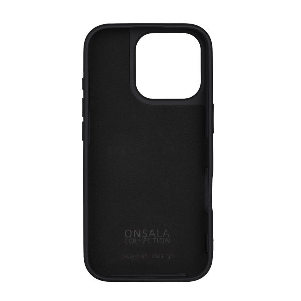 Onsala iPhone 16 Pro Cover Silikonefornemmelse Sort