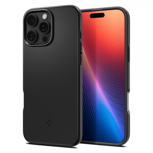 Spigen iPhone 16 Pro Cover Thin Fit MagFit Sort