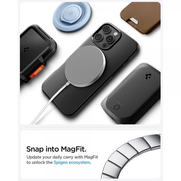 Spigen iPhone 16 Pro Cover Thin Fit MagFit Sort