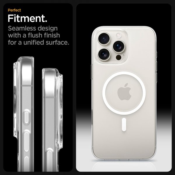 Spigen iPhone 16 Pro Cover Thin Fit T MagFit Clear White