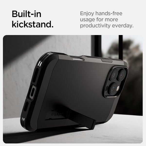 Spigen iPhone 16 Pro Cover Tough Armor MagFit Sort