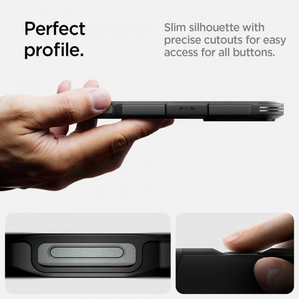 Spigen iPhone 16 Pro Cover Tough Armor MagFit Sort