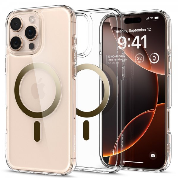 Spigen iPhone 16 Pro Cover Ultra Hybrid MagFit Guld