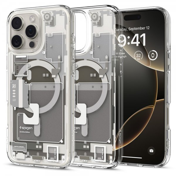 Spigen iPhone 16 Pro Cover Ultra Hybrid Zero One MagFit Natural Titanium