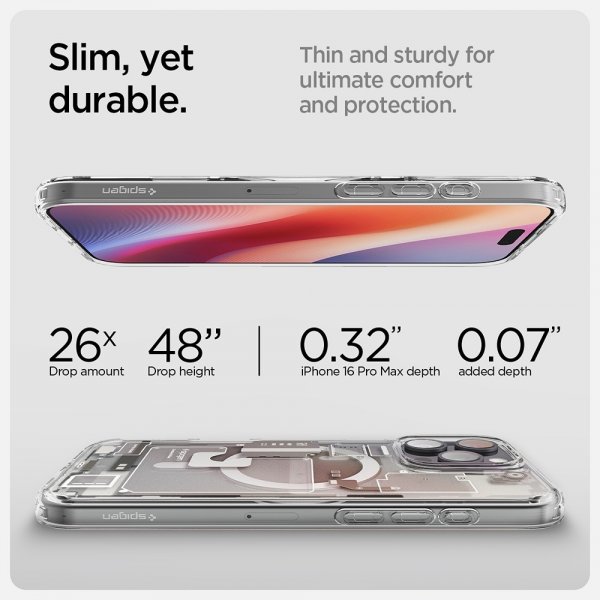 Spigen iPhone 16 Pro Cover Ultra Hybrid Zero One MagFit Natural Titanium