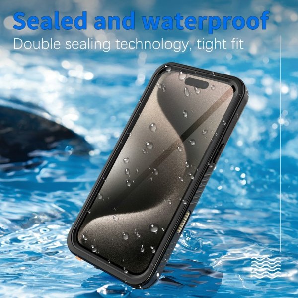 Redpepper iPhone 16 Pro Cover Vandtæt IP68 Sort