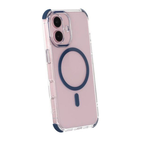 Rvelon iPhone 16 Cover Stødsikkert MagSafe Blå
