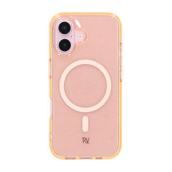 Rvelon iPhone 16 Cover Glitter MagSafe Guld