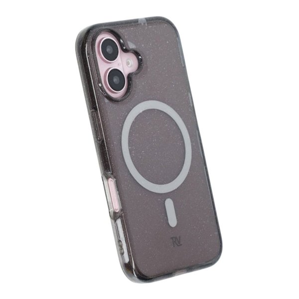 Rvelon iPhone 16 Cover Glitter MagSafe Sort
