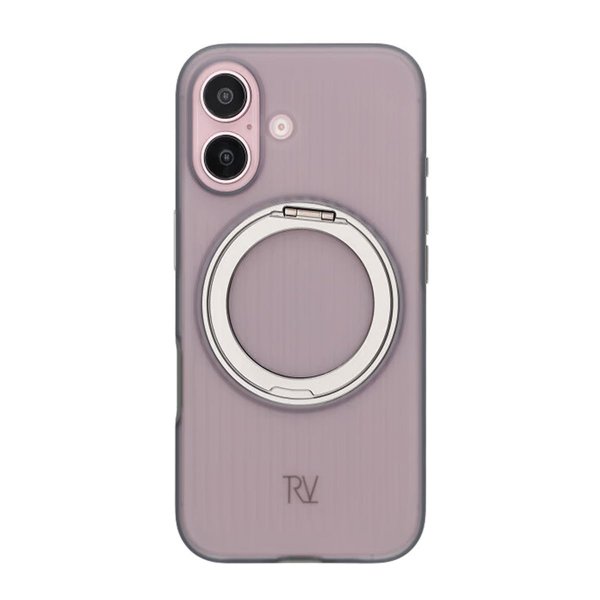 Rvelon iPhone 16 Cover Roterbar MagSafe Stativ Grå