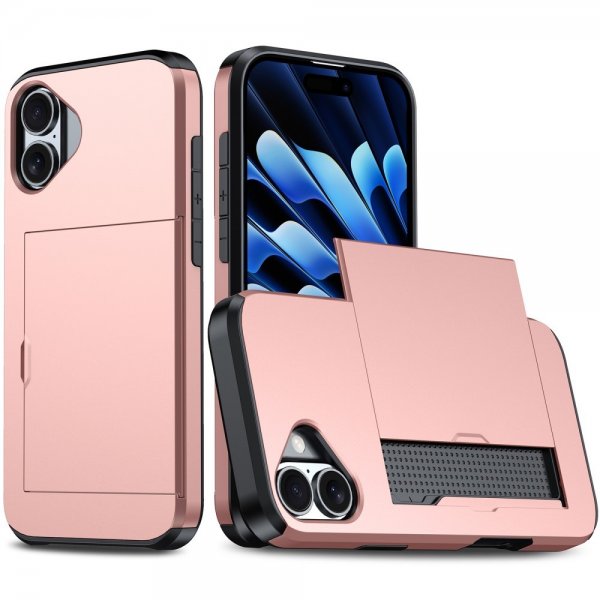 iPhone 16 Cover Card Slide Rosaguld