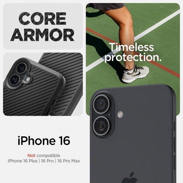 Spigen iPhone 16 Cover Core Armor Mat Sort