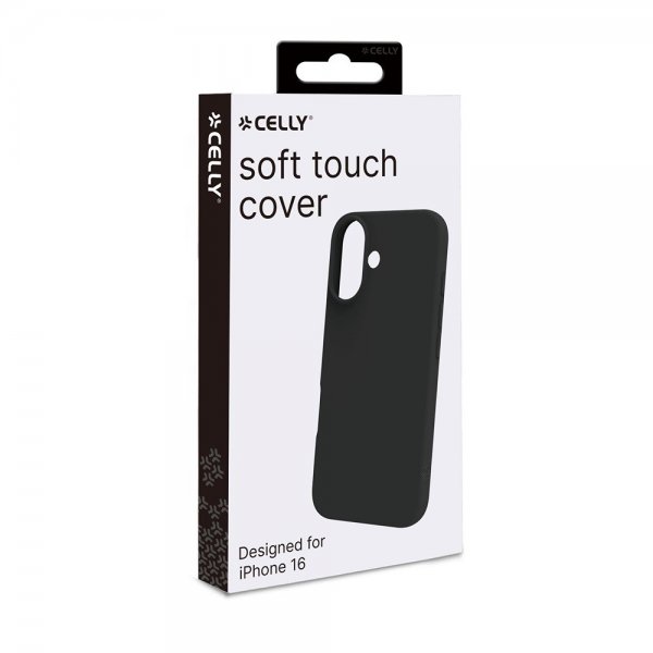 Celly iPhone 16 Cover CROMO Sort