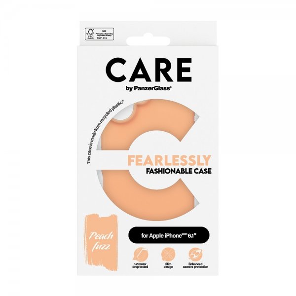 CARE by PanzerGlass iPhone 16 Cover Fashionable Peachy
