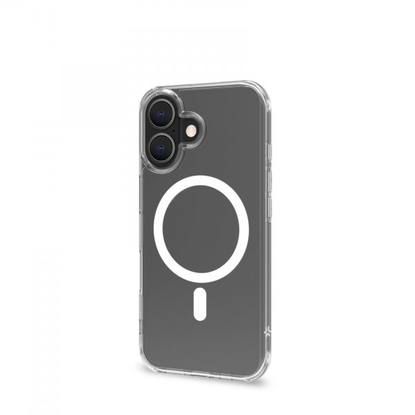 Celly iPhone 16 Cover GELSKINMAG MagSafe Transparent Hvid