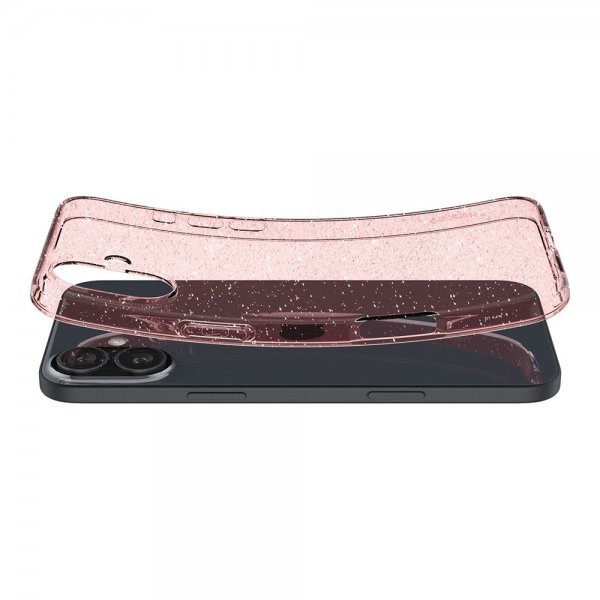 Spigen iPhone 16 Cover Liquid Crystal Glitter Rose Quartz