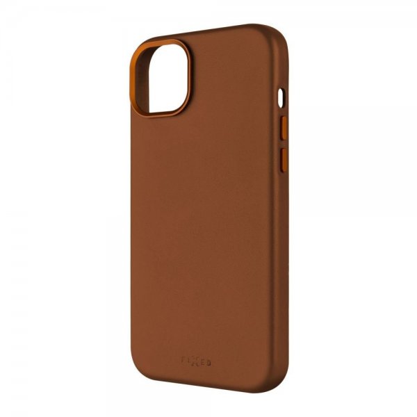 Fastmonteret iPhone 16 Cover MagLeather Brun