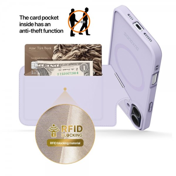 Dux Ducis iPhone 16 Cover Rafi II Series MagSafe Lilla