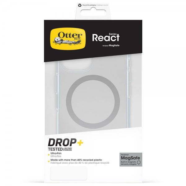Otterbox iPhone 16 Cover React MagSafe Transparent